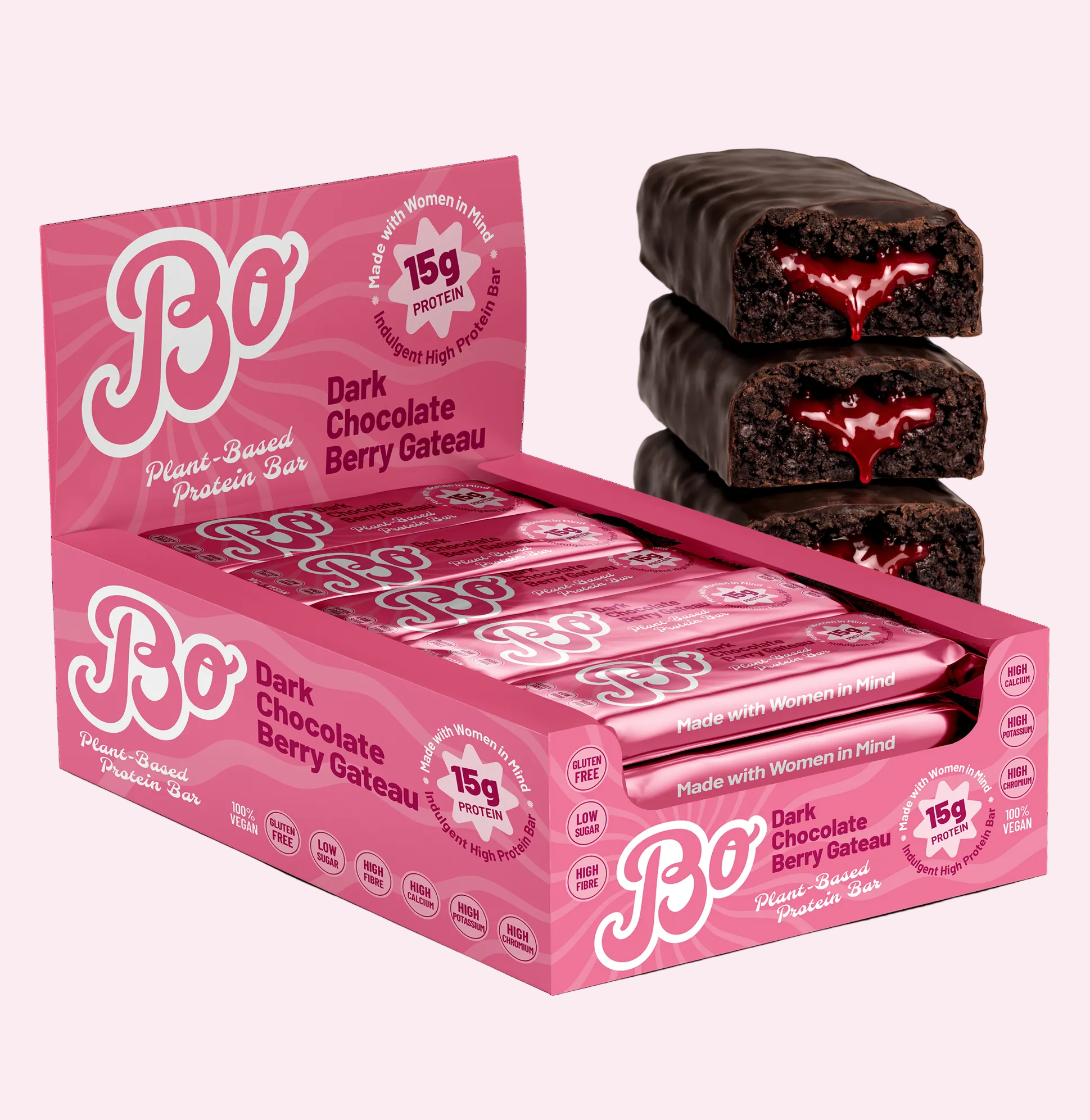Dark Chocolate Berry Gateau Bo Bar
